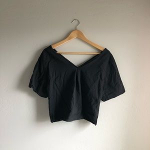 Black V Line Top